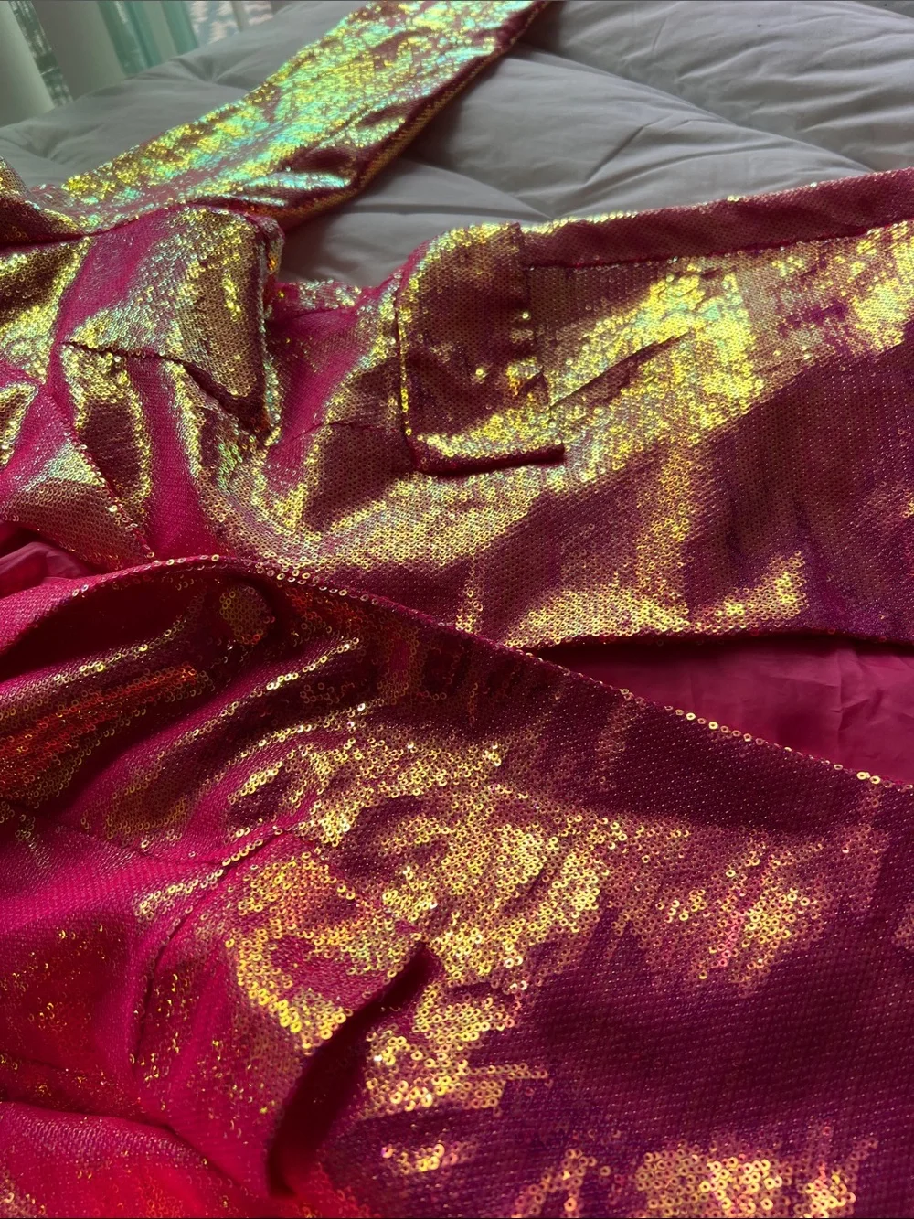 Fashion Nova Pink and Gold Sequin Blazer - Picture 6 of 15